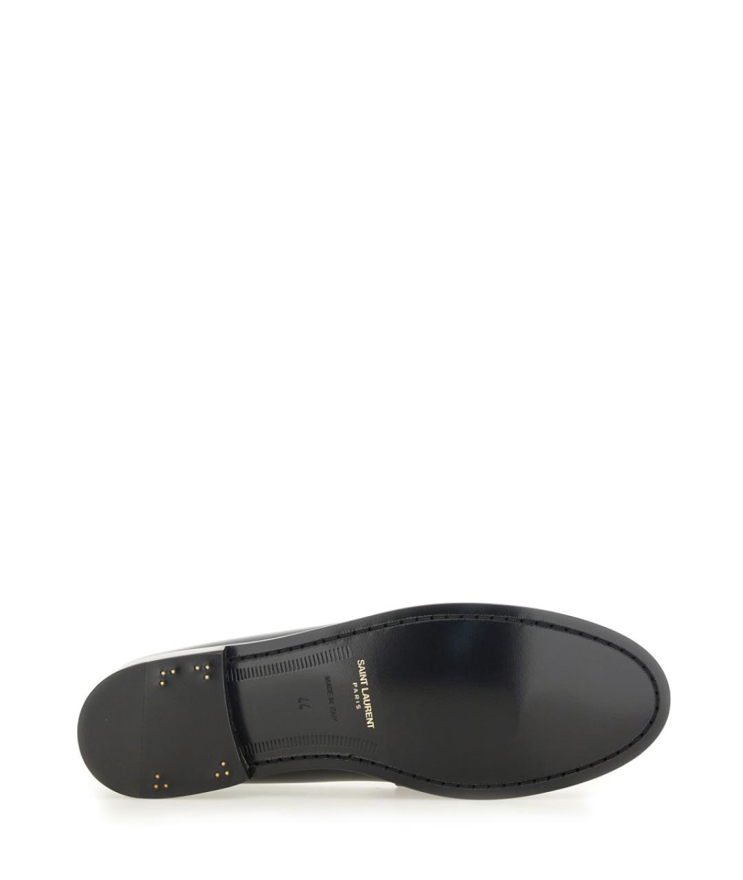 SAINT LAURENT Черные кожаные лоферы, фото 5