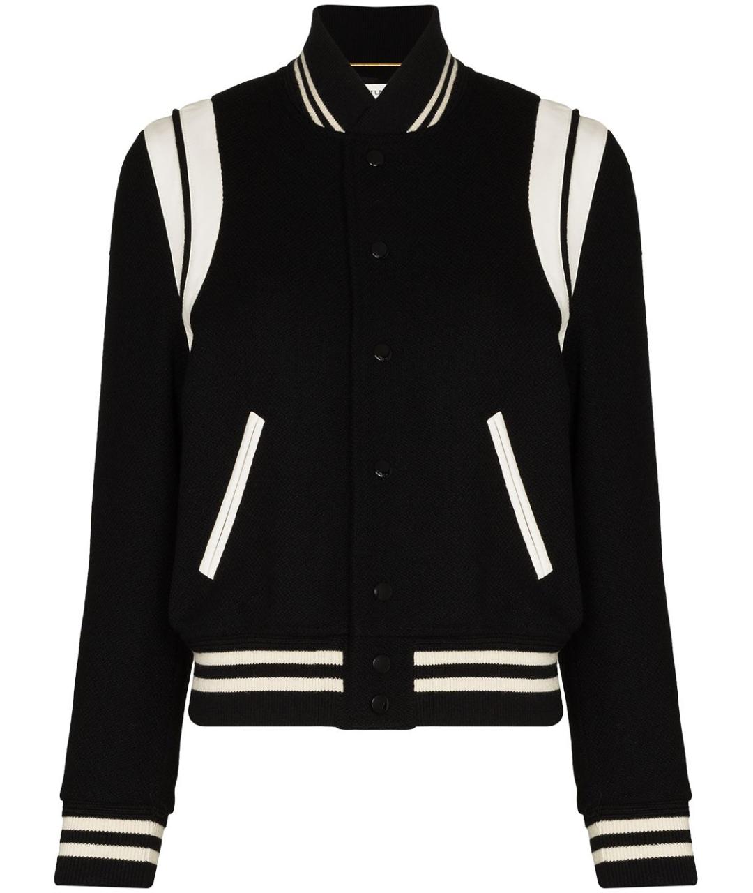 SAINT LAURENT Черная шерстяная куртка, фото 1