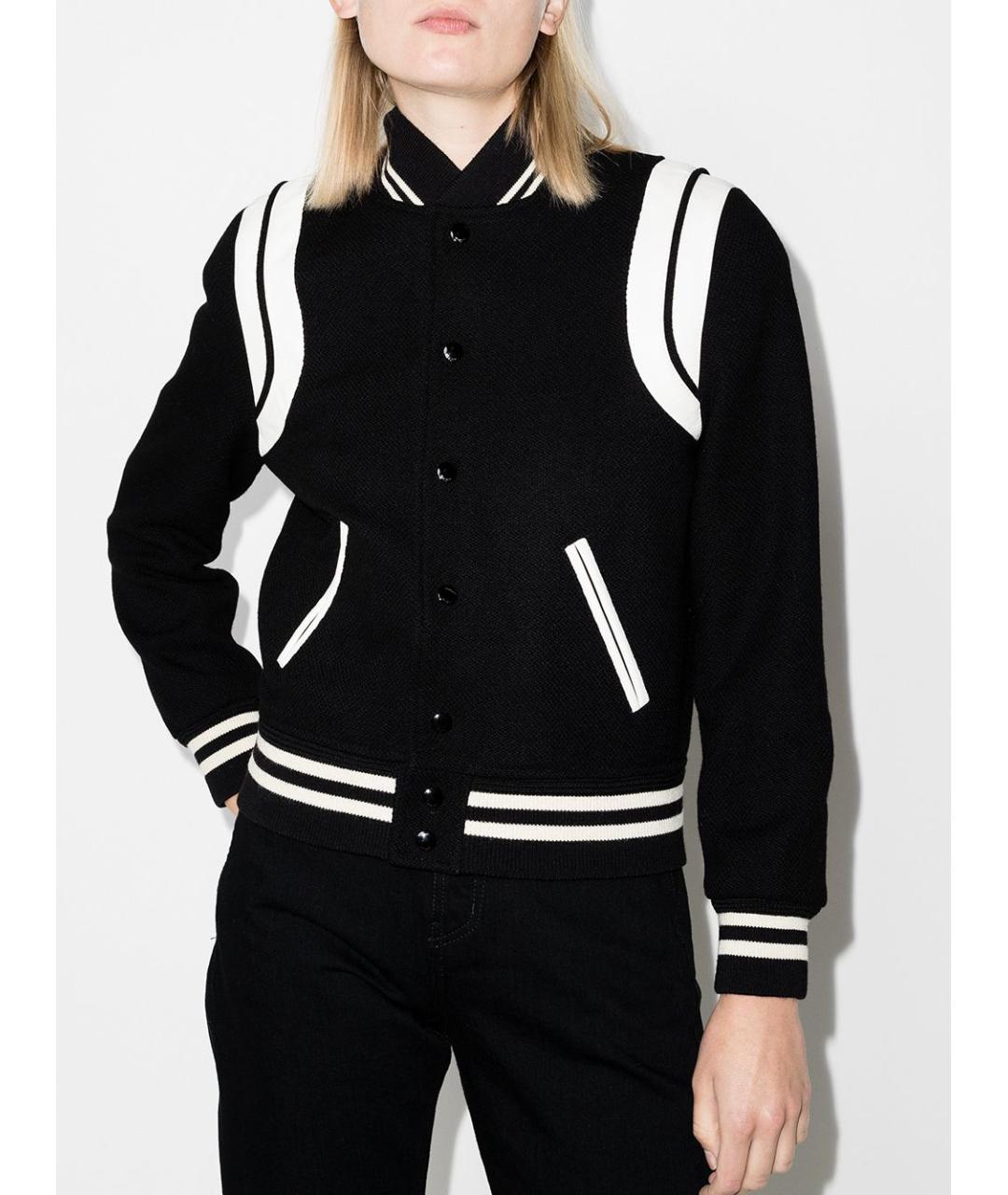 SAINT LAURENT Черная шерстяная куртка, фото 3