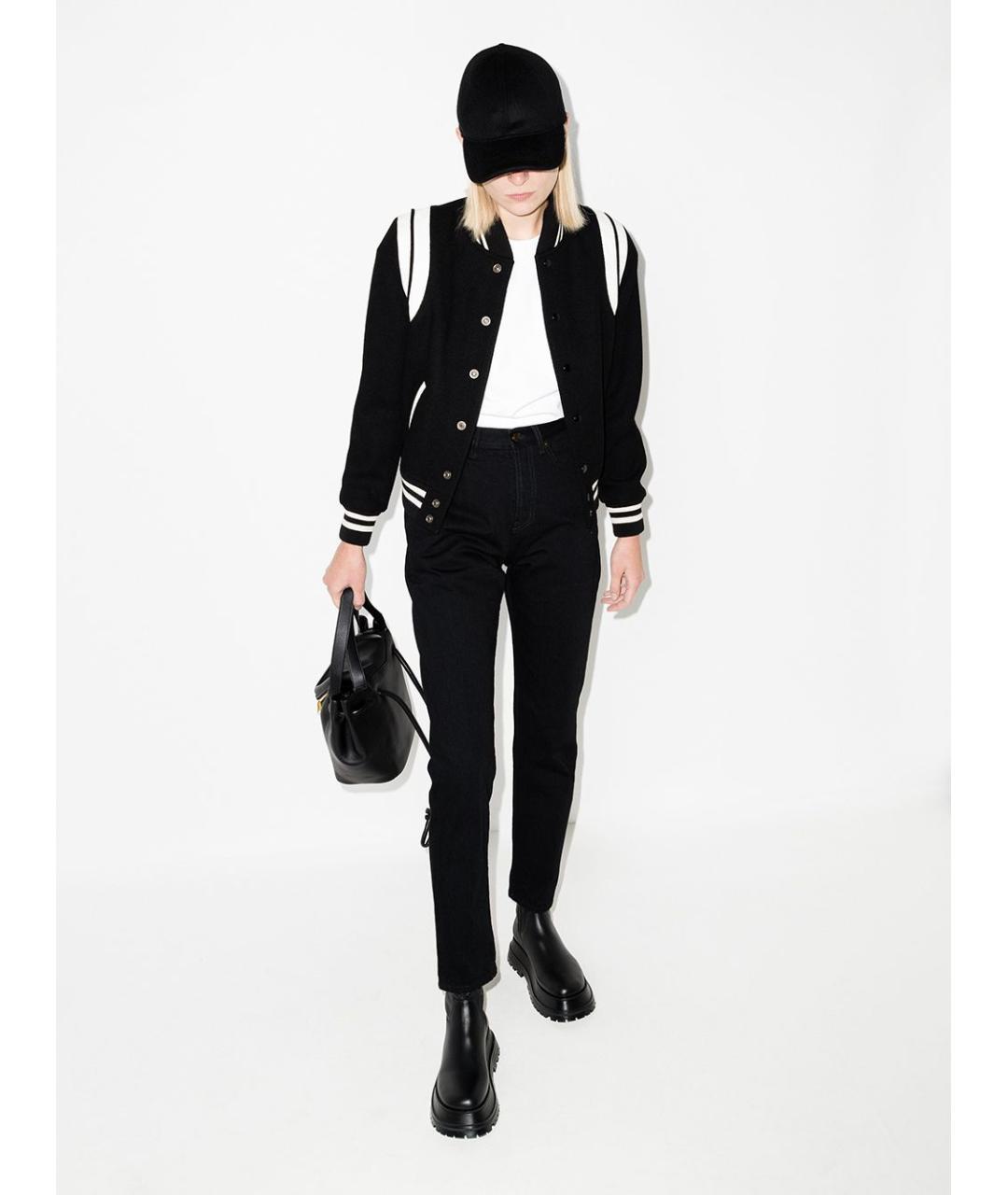 SAINT LAURENT Черная шерстяная куртка, фото 2