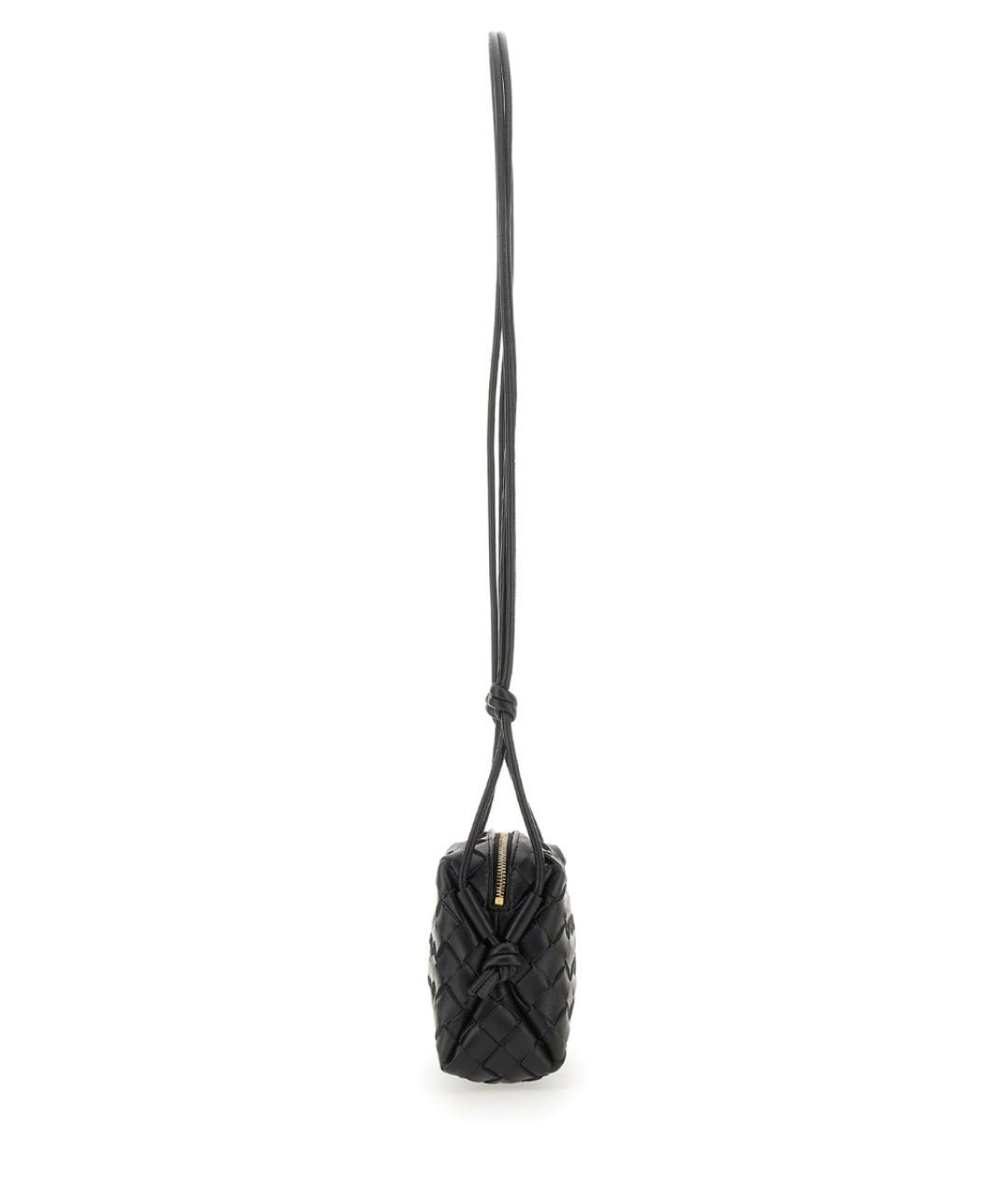 BOTTEGA VENETA Черная кожаная сумка через плечо, фото 3