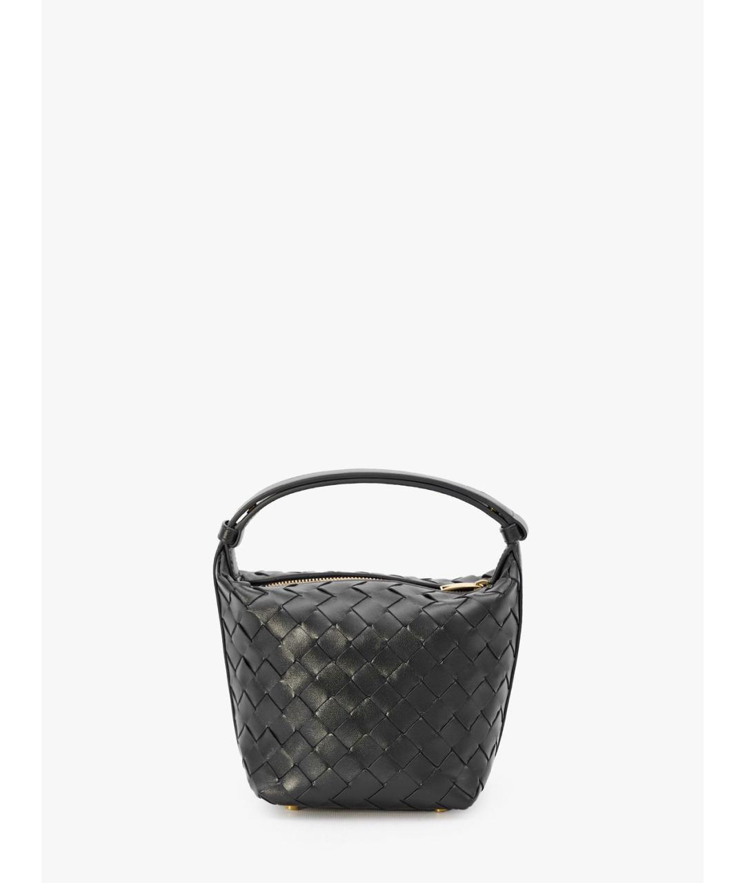 BOTTEGA VENETA Черная кожаная сумка с короткими ручками, фото 3