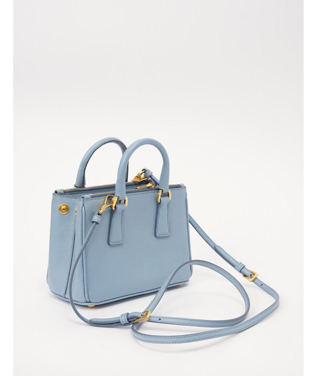 PRADA Голубая кожаная сумка через плечо, фото 4
