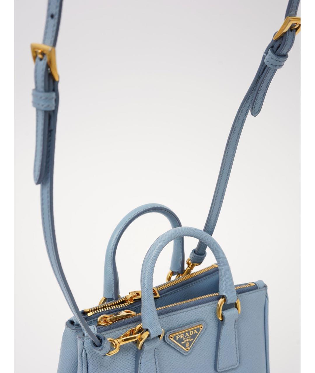 PRADA Голубая кожаная сумка через плечо, фото 5