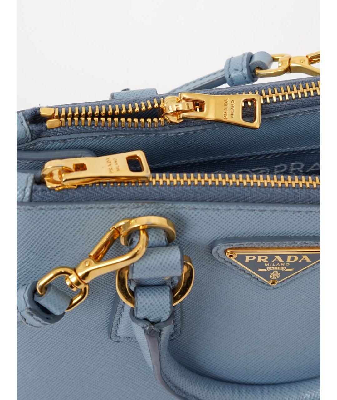 PRADA Голубая кожаная сумка через плечо, фото 8