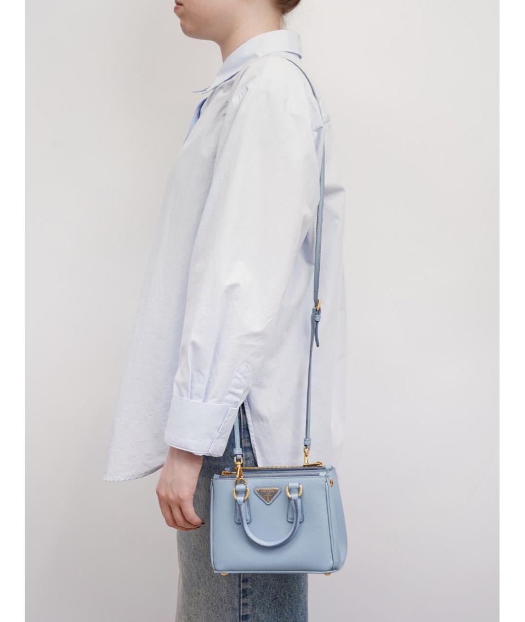 PRADA Голубая кожаная сумка через плечо, фото 2