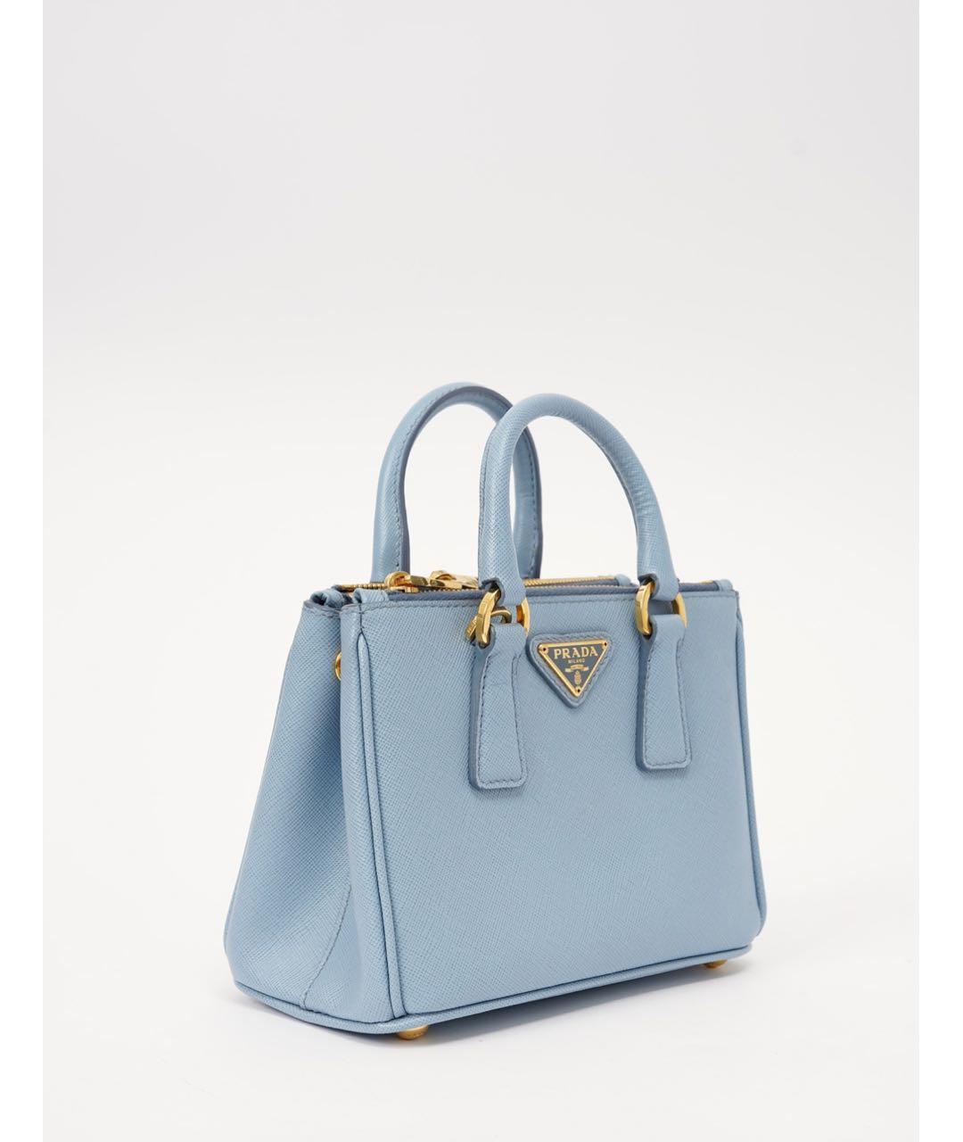 PRADA Голубая кожаная сумка через плечо, фото 3