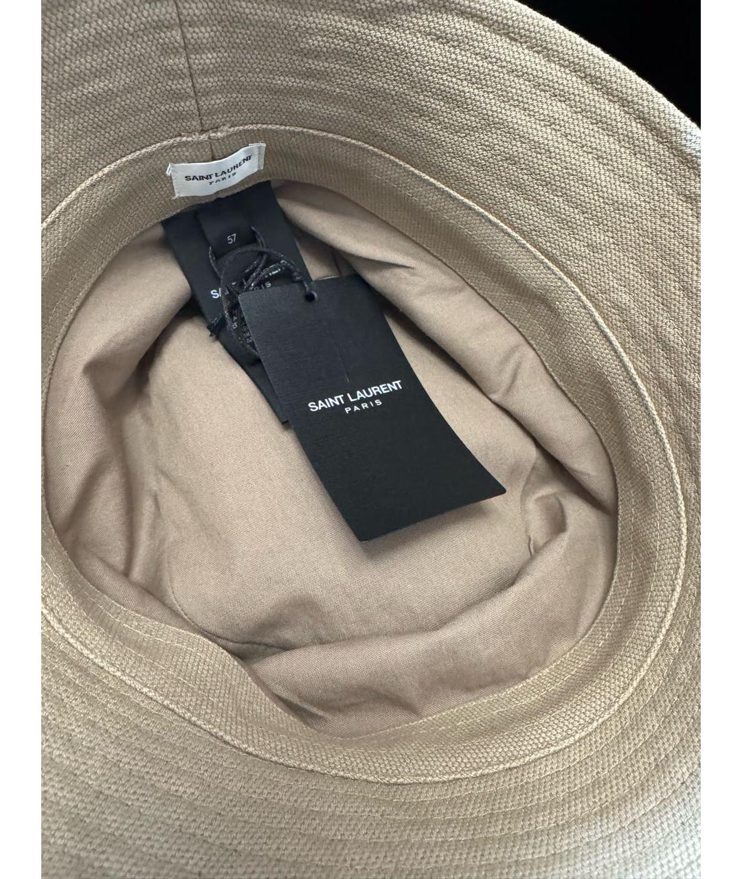 SAINT LAURENT Хаки хлопковая кепка/бейсболка, фото 3