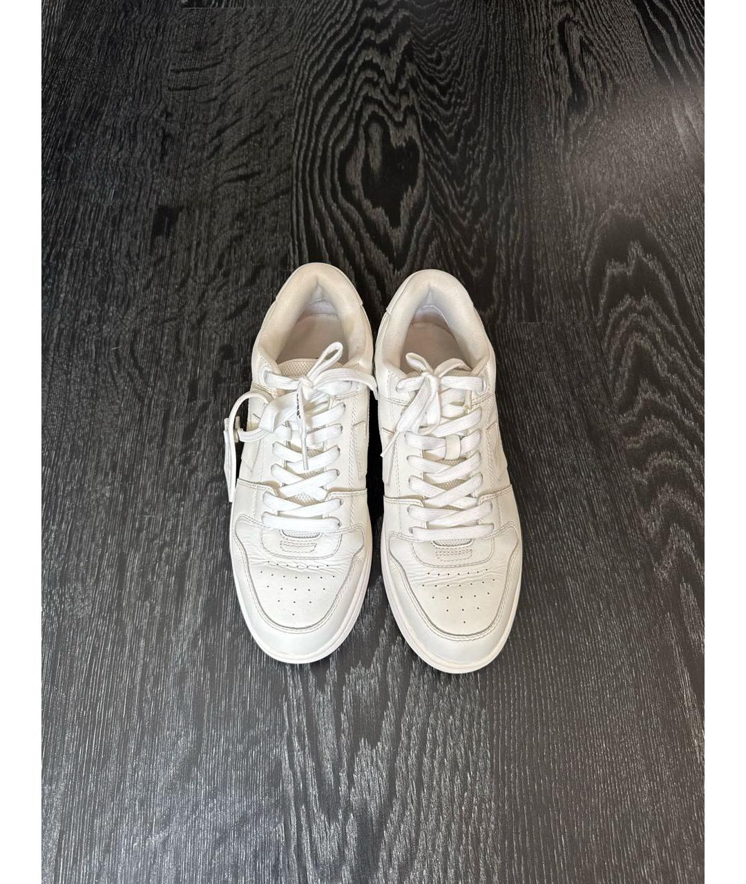 OFF-WHITE Белые кожаные кеды, фото 2