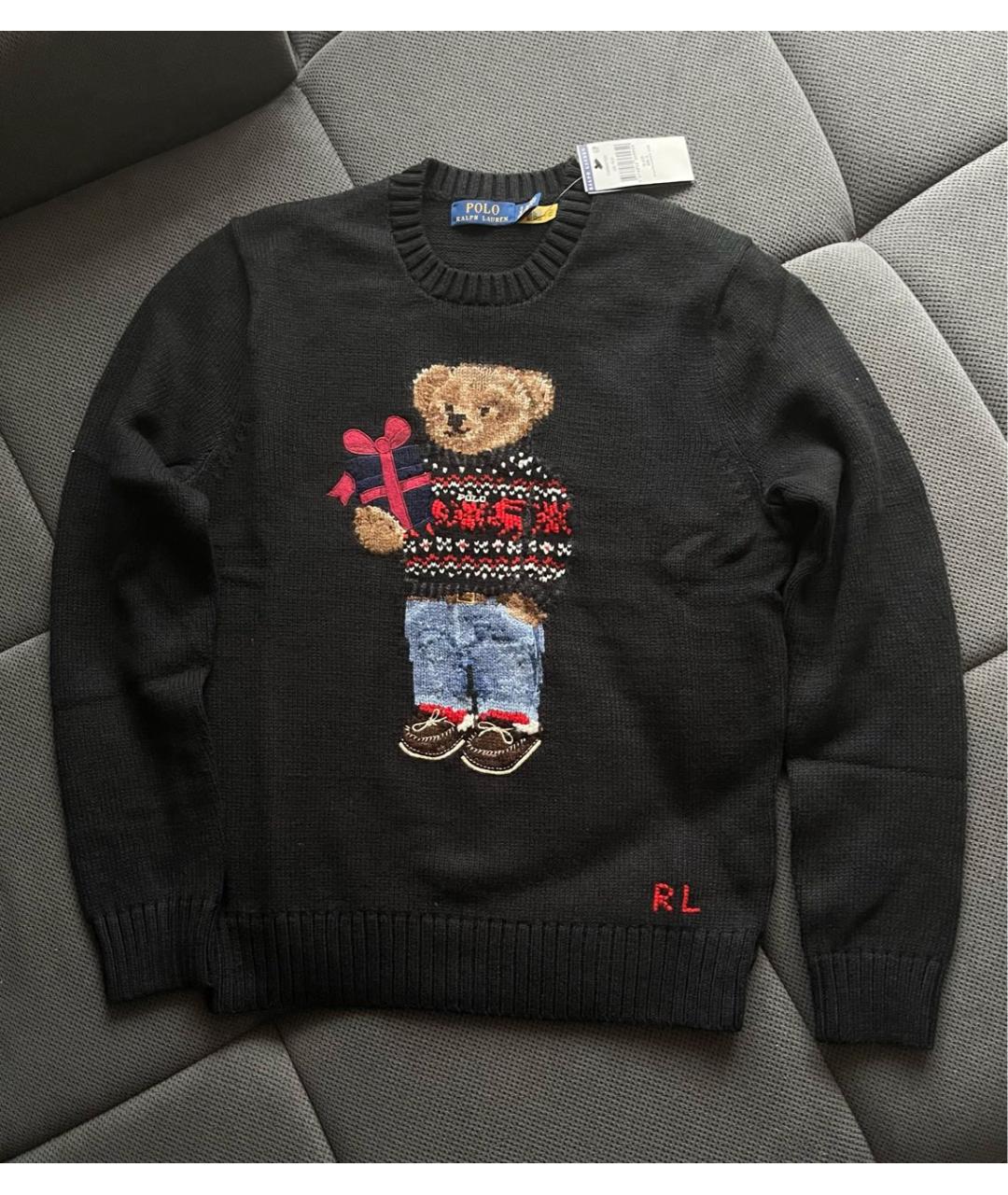 POLO RALPH LAUREN Черный хлопковый джемпер / свитер, фото 3