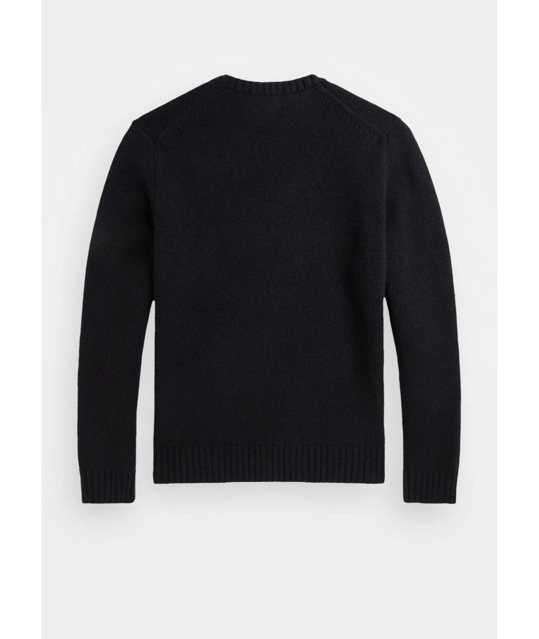 POLO RALPH LAUREN Черный хлопковый джемпер / свитер, фото 2