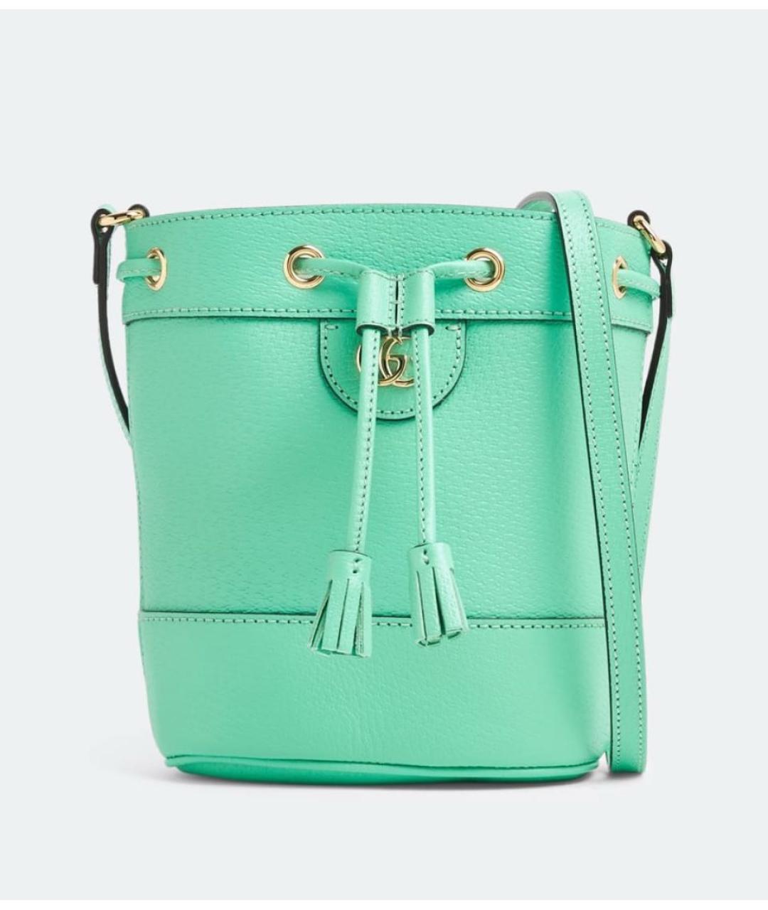 GUCCI Салатовая кожаная сумка через плечо, фото 2