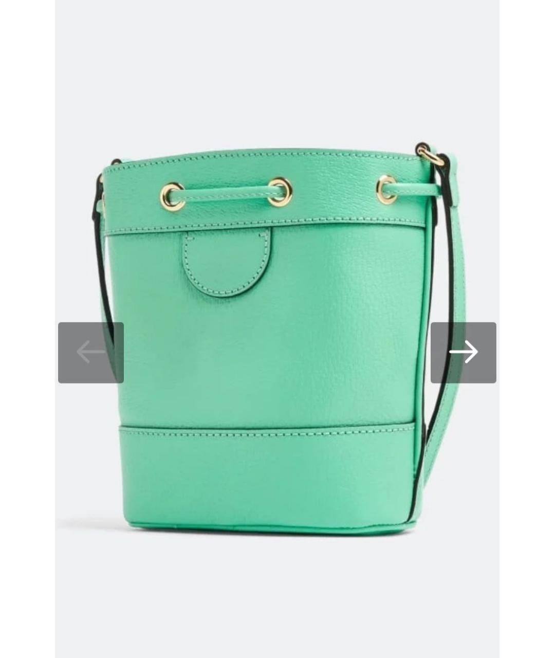 GUCCI Салатовая кожаная сумка через плечо, фото 4