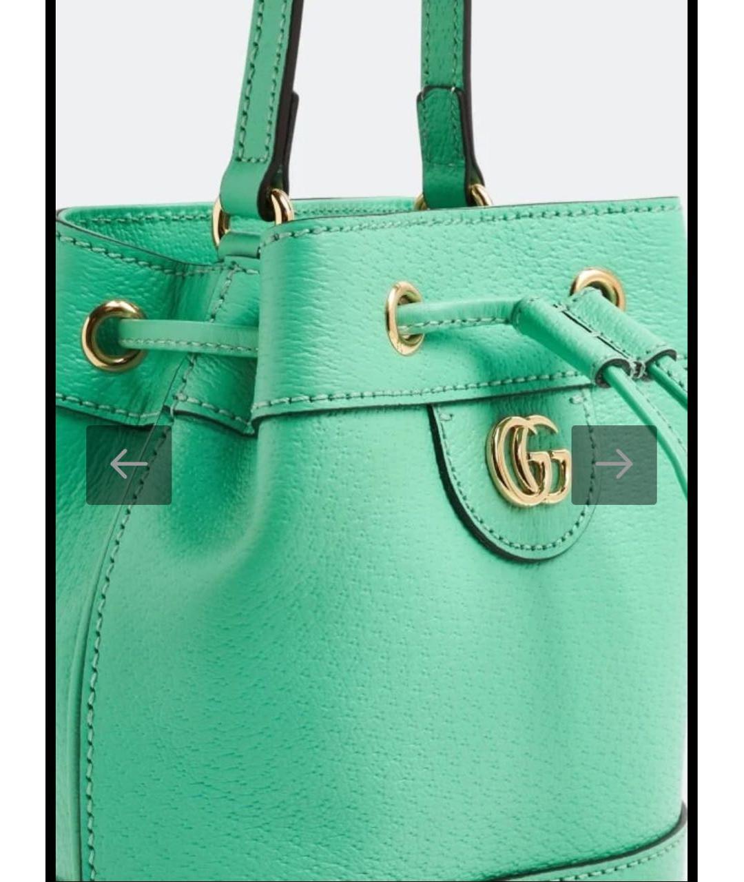 GUCCI Салатовая кожаная сумка через плечо, фото 3