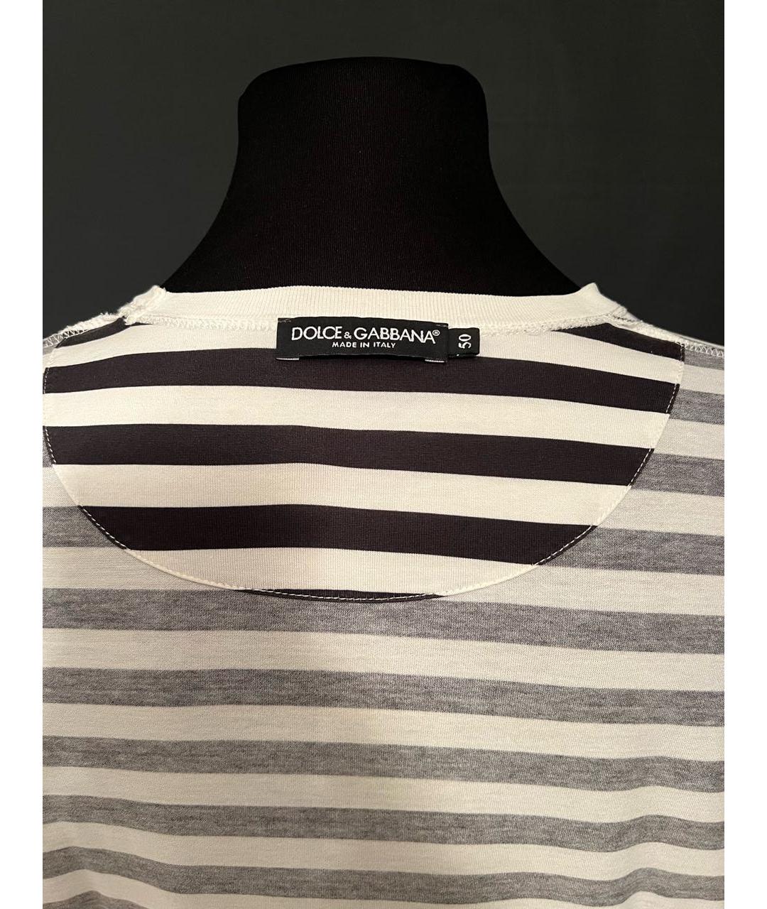 DOLCE&GABBANA Белая хлопковая футболка, фото 3