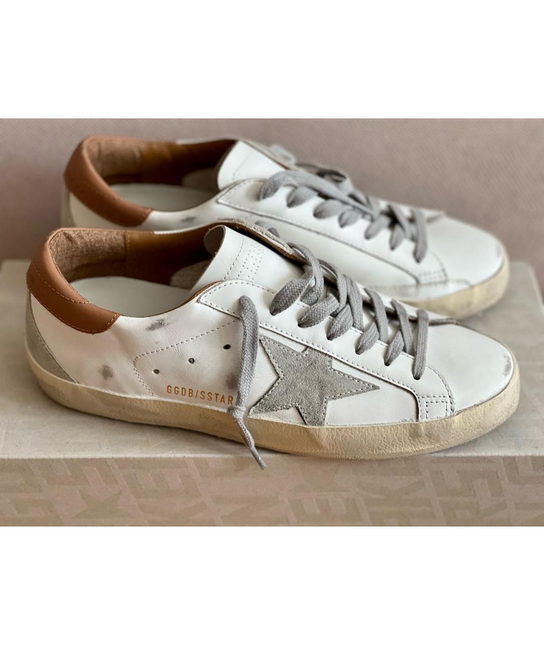 GOLDEN GOOSE DELUXE BRAND Белые кожаные кеды, фото 5