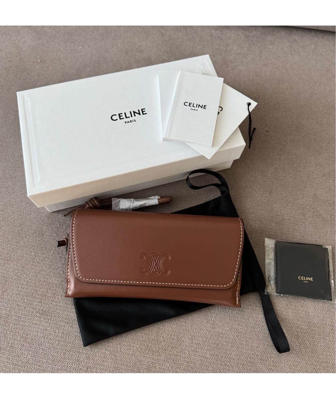 CELINE Золотые металлические солнцезащитные очки, фото 6