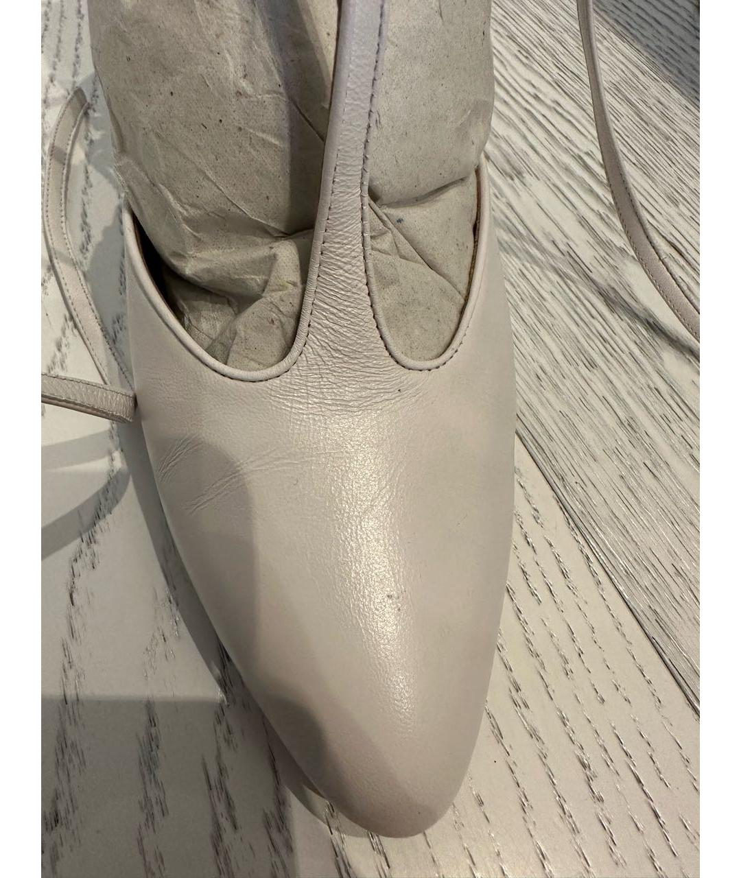 CELINE Белые кожаные туфли, фото 6