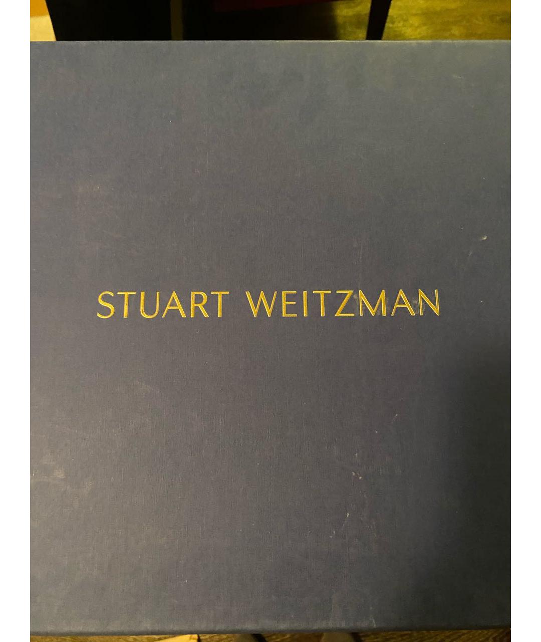STUART WEITZMAN Антрацитовые текстильные ботфорты, фото 3
