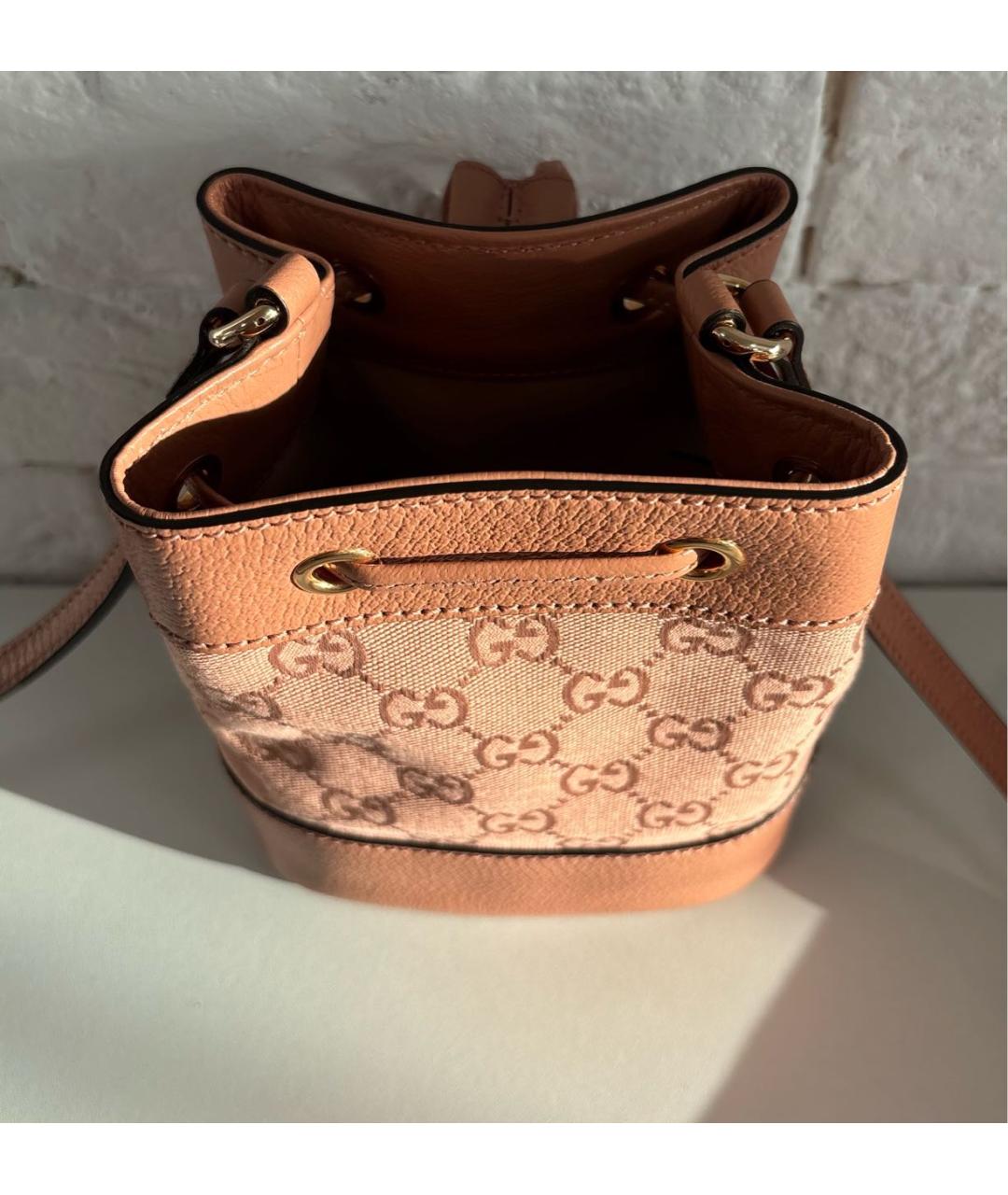 GUCCI Бежевая кожаная сумка через плечо, фото 8