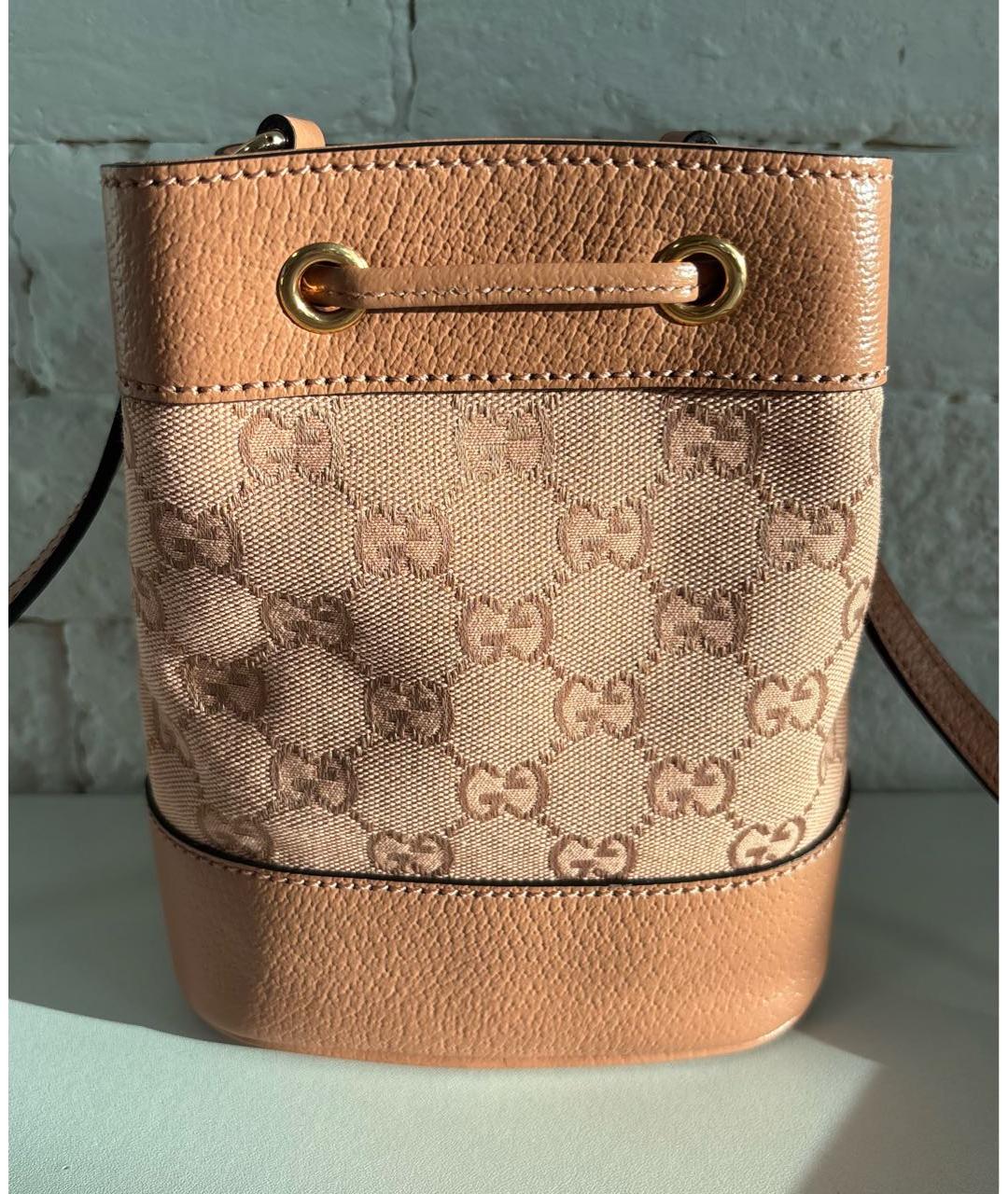 GUCCI Бежевая кожаная сумка через плечо, фото 3