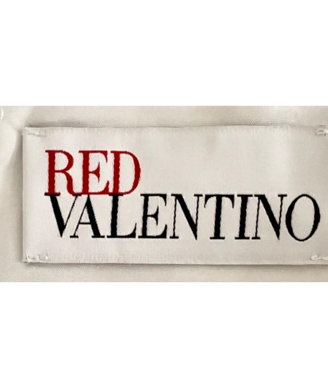 RED VALENTINO Белое хлопковое повседневное платье, фото 5