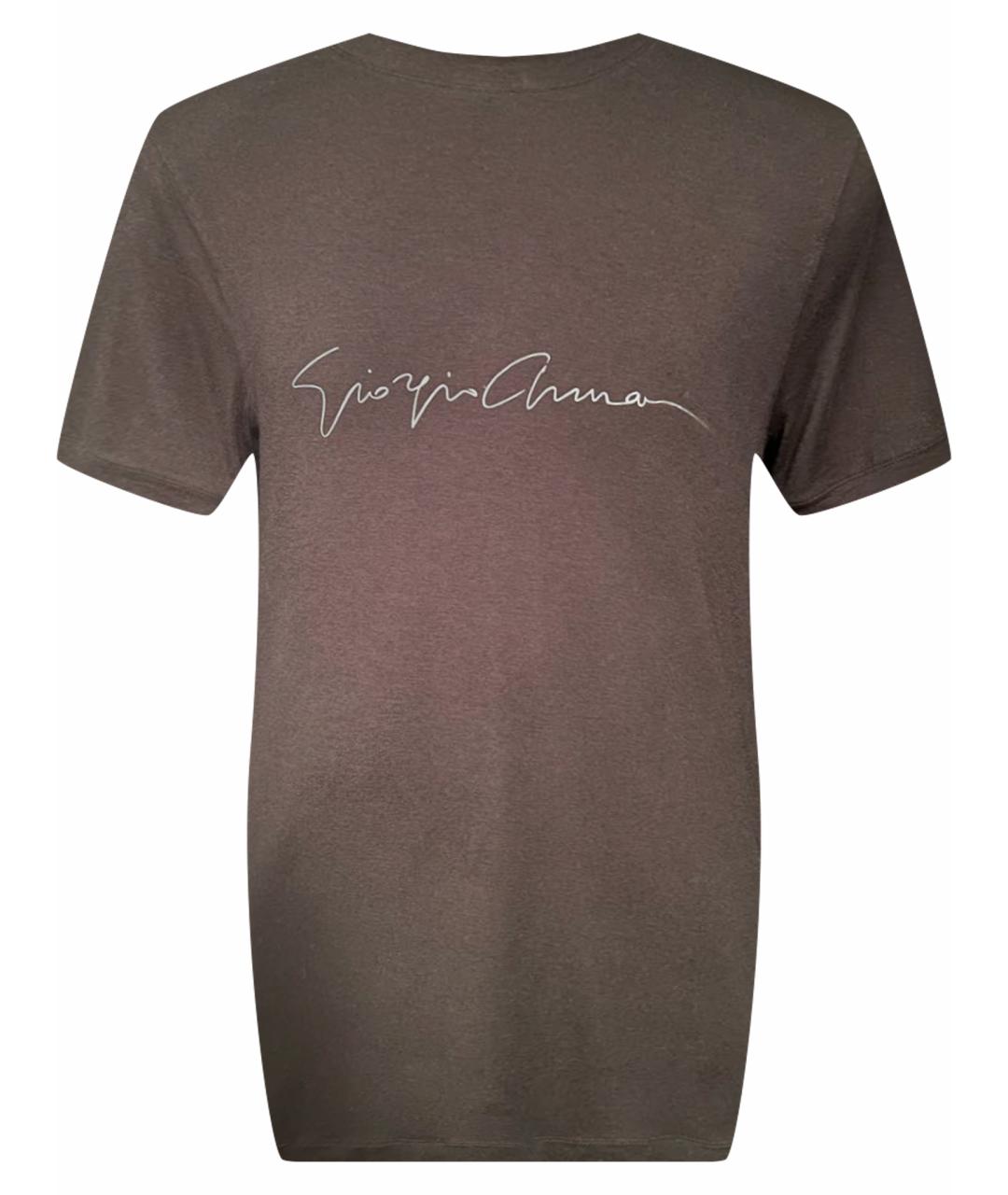 GIORGIO ARMANI Черная вискозная футболка, фото 1