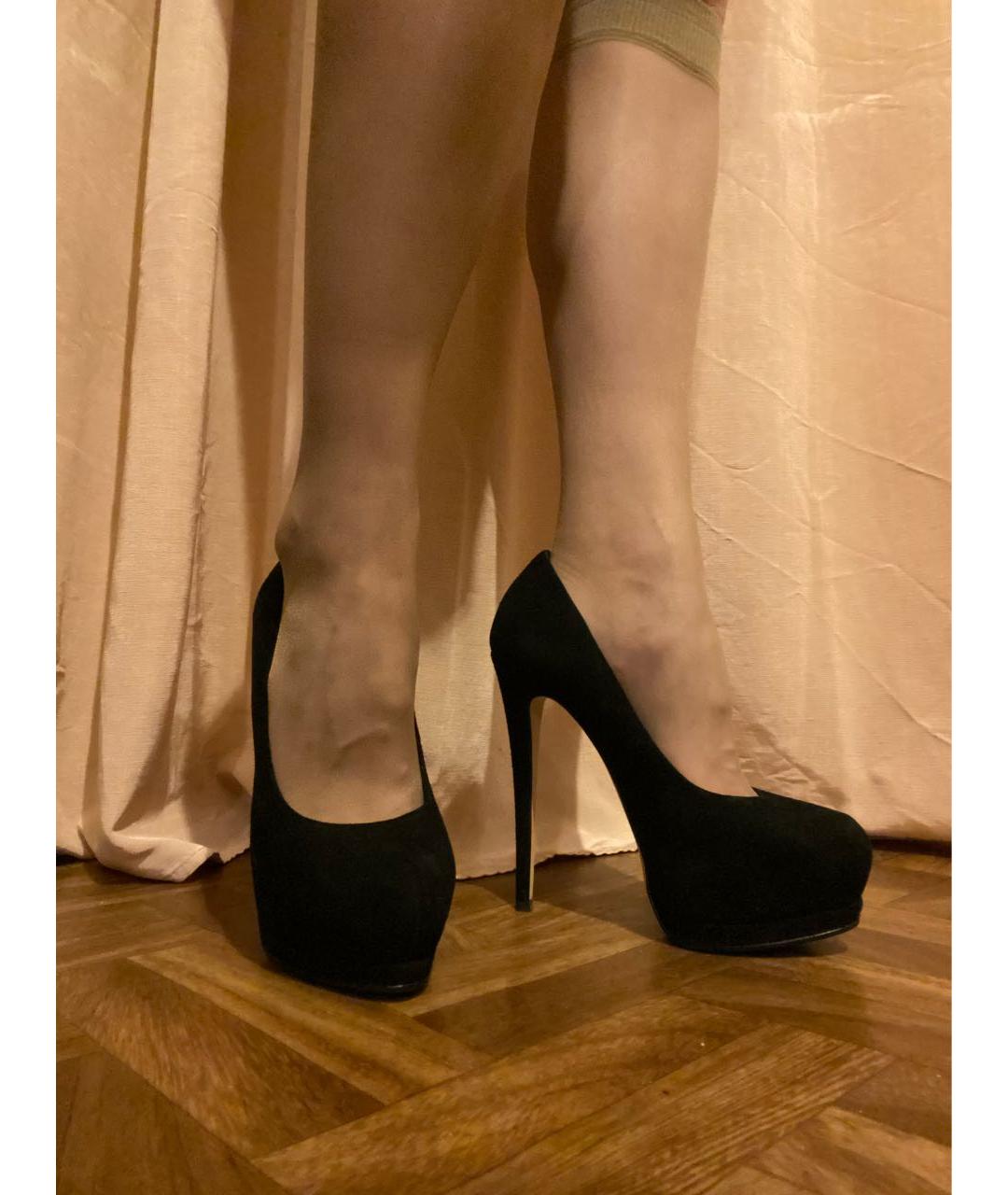 GIUSEPPE ZANOTTI DESIGN Черные замшевые туфли, фото 3