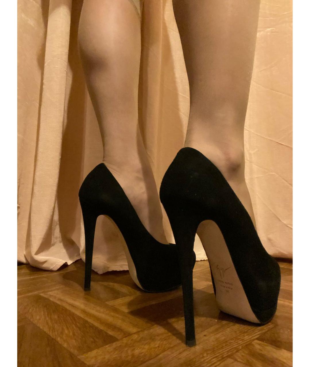 GIUSEPPE ZANOTTI DESIGN Черные замшевые туфли, фото 2