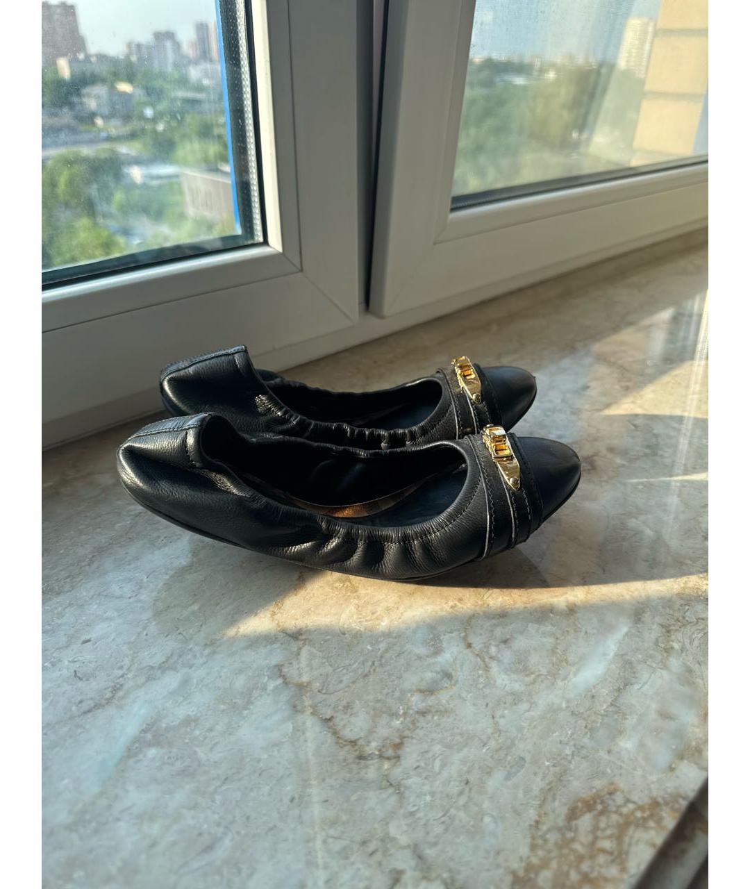 CHANEL Черные кожаные балетки, фото 5