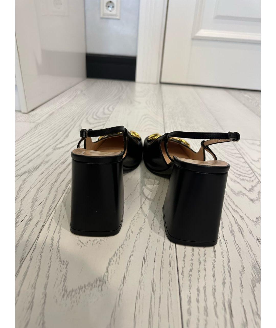 GUCCI Черные кожаные туфли, фото 4