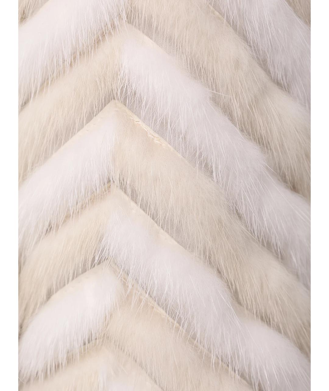 FENDI Бежевая меховая шуба, фото 6