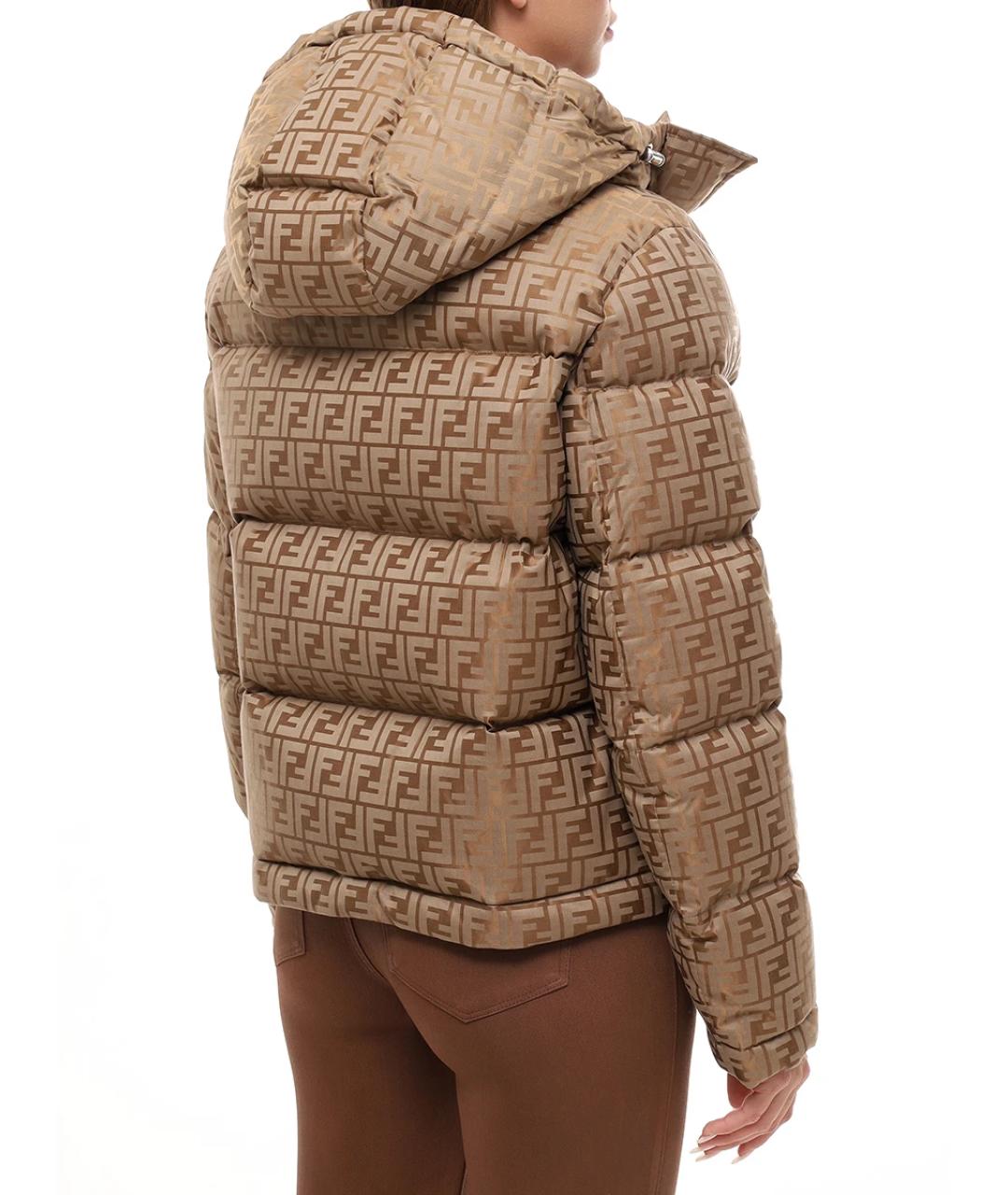 FENDI Бежевый пуховик, фото 3