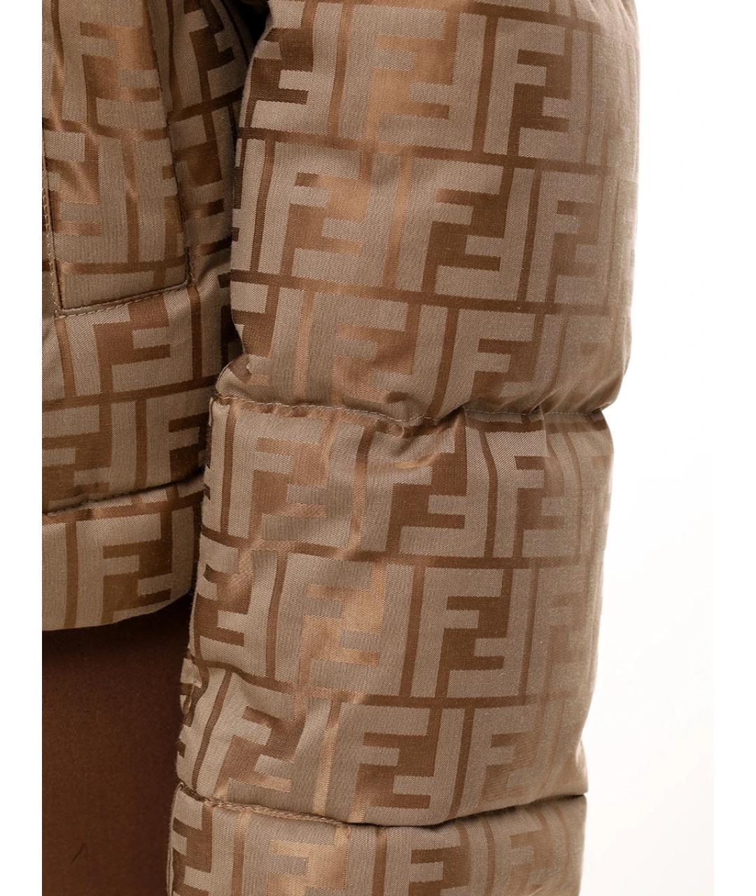 FENDI Бежевый пуховик, фото 5