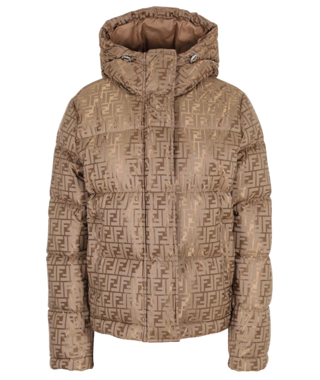 FENDI Бежевый пуховик, фото 1