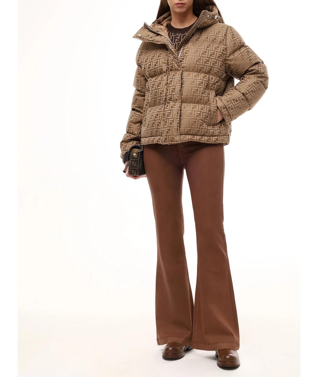 FENDI Бежевый пуховик, фото 2