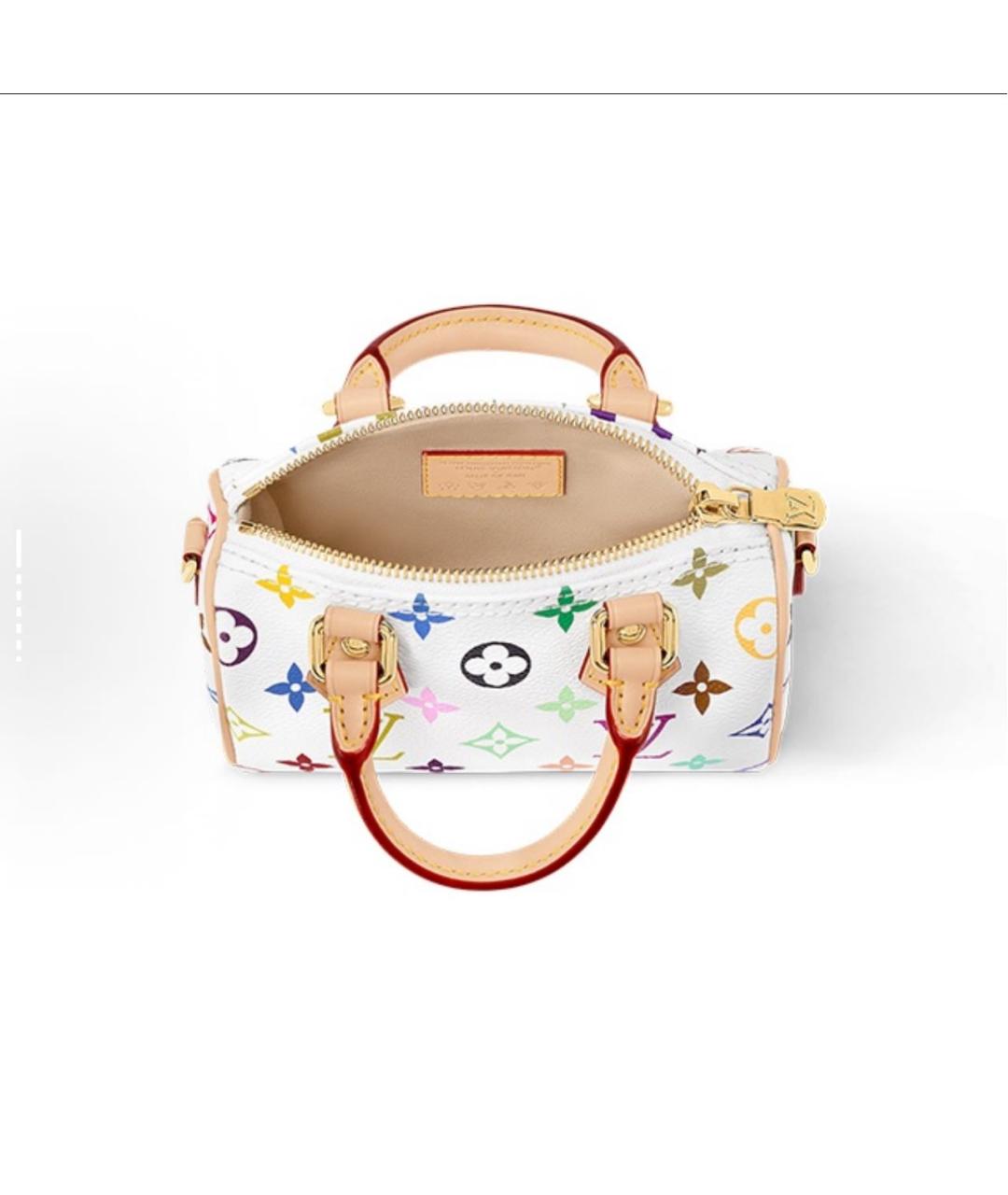 LOUIS VUITTON Белая кожаная сумка через плечо, фото 4