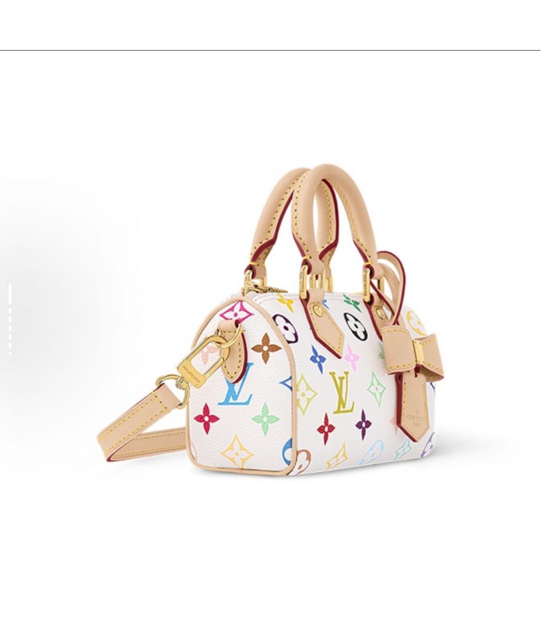 LOUIS VUITTON Белая кожаная сумка через плечо, фото 2