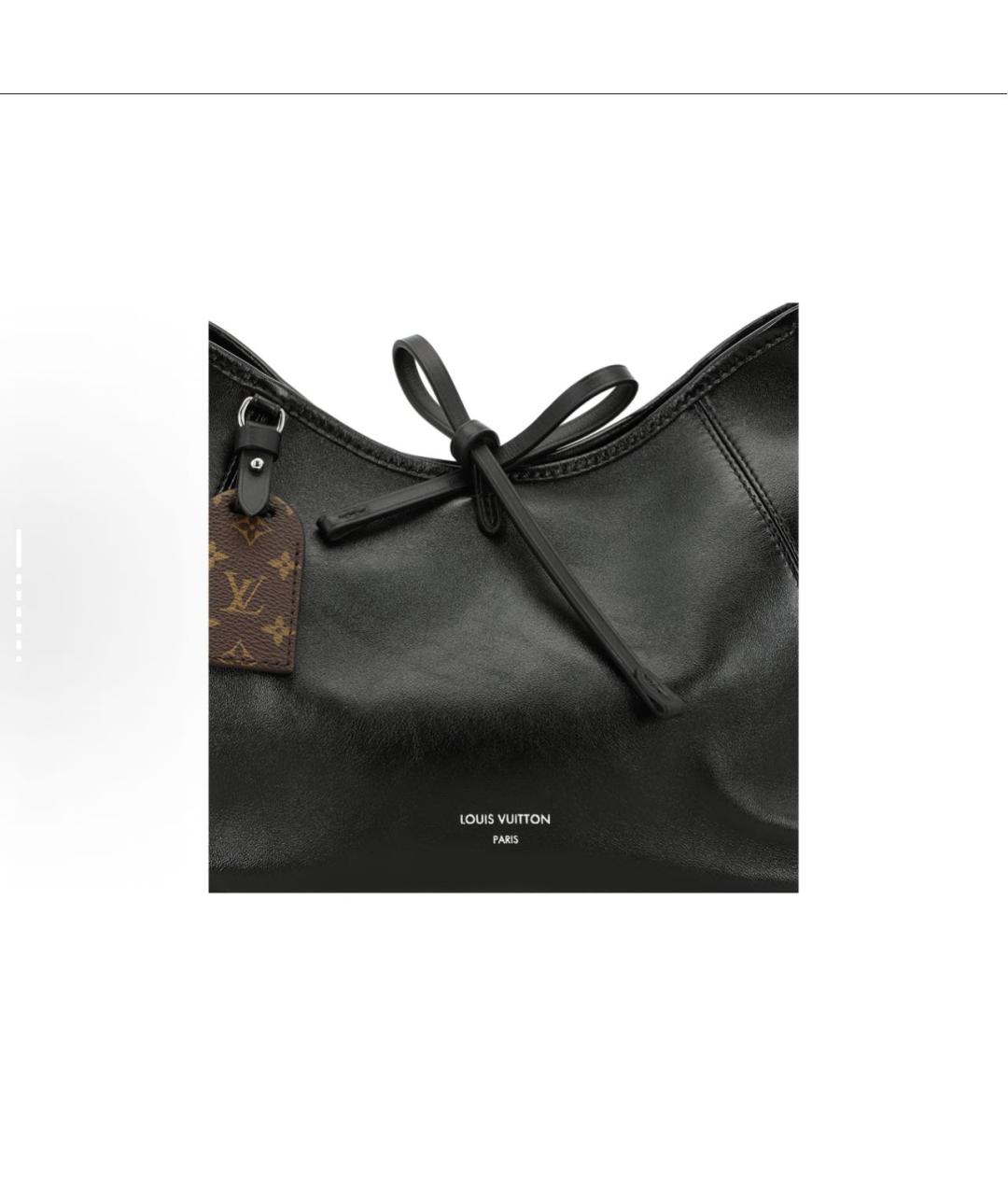 LOUIS VUITTON Черная кожаная сумка через плечо, фото 8