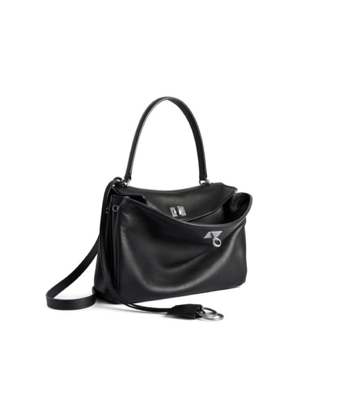 BALENCIAGA Черная кожаная сумка через плечо, фото 2
