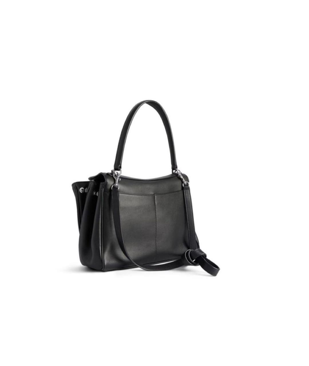 BALENCIAGA Черная кожаная сумка через плечо, фото 3