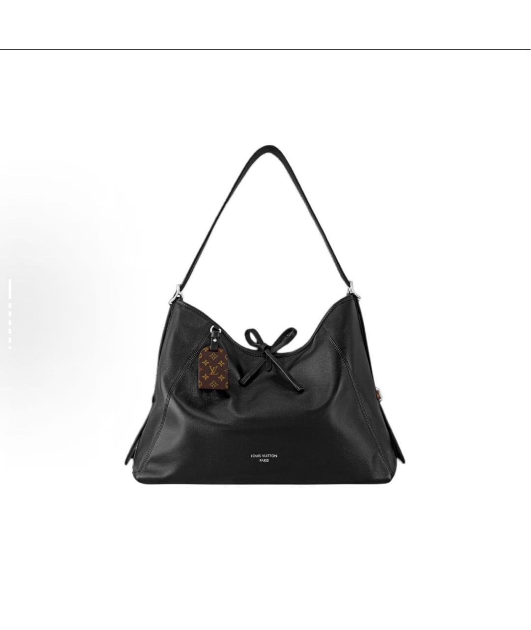 LOUIS VUITTON Черная кожаная сумка через плечо, фото 8