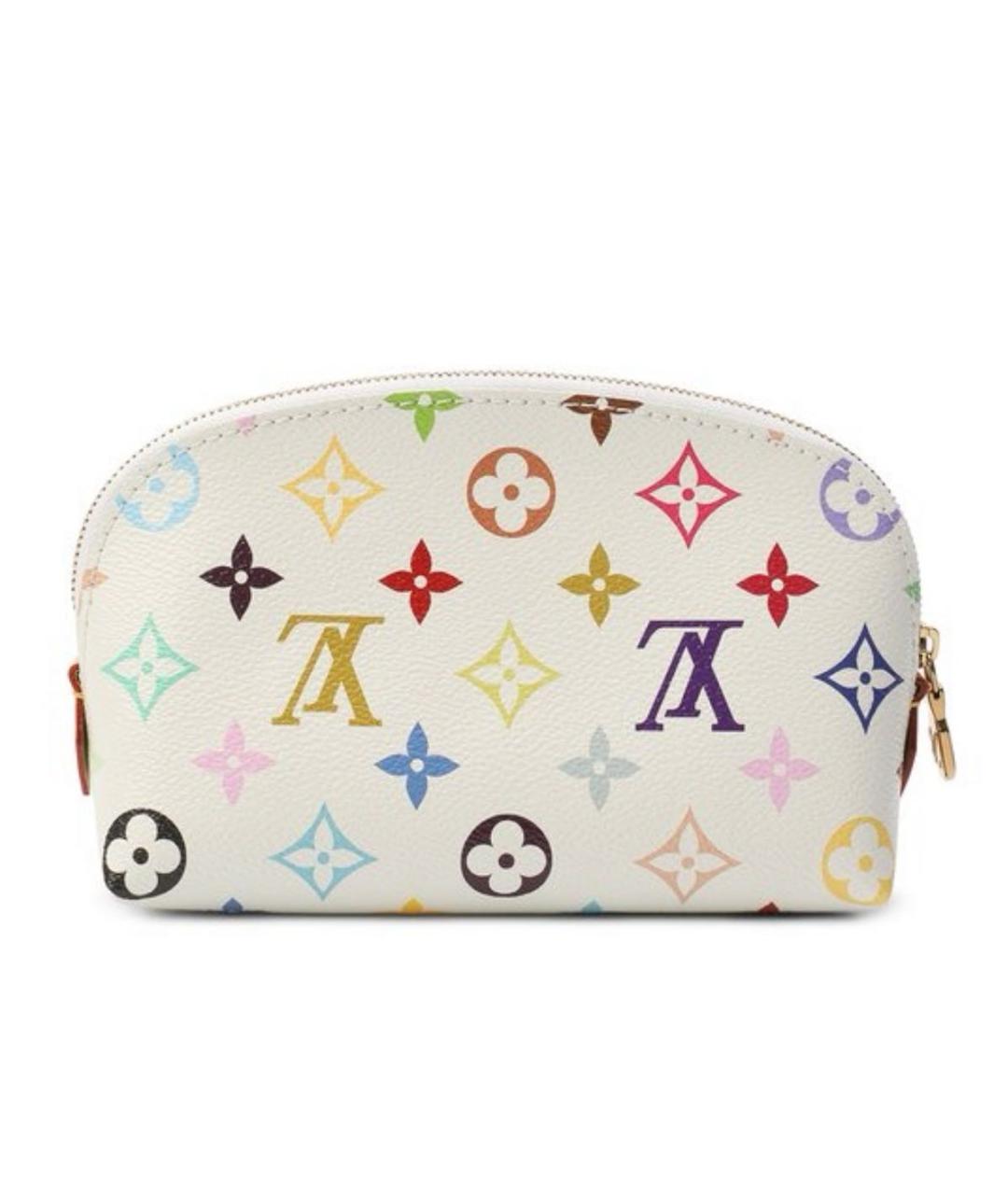 LOUIS VUITTON Белая кожаная косметичка, фото 2