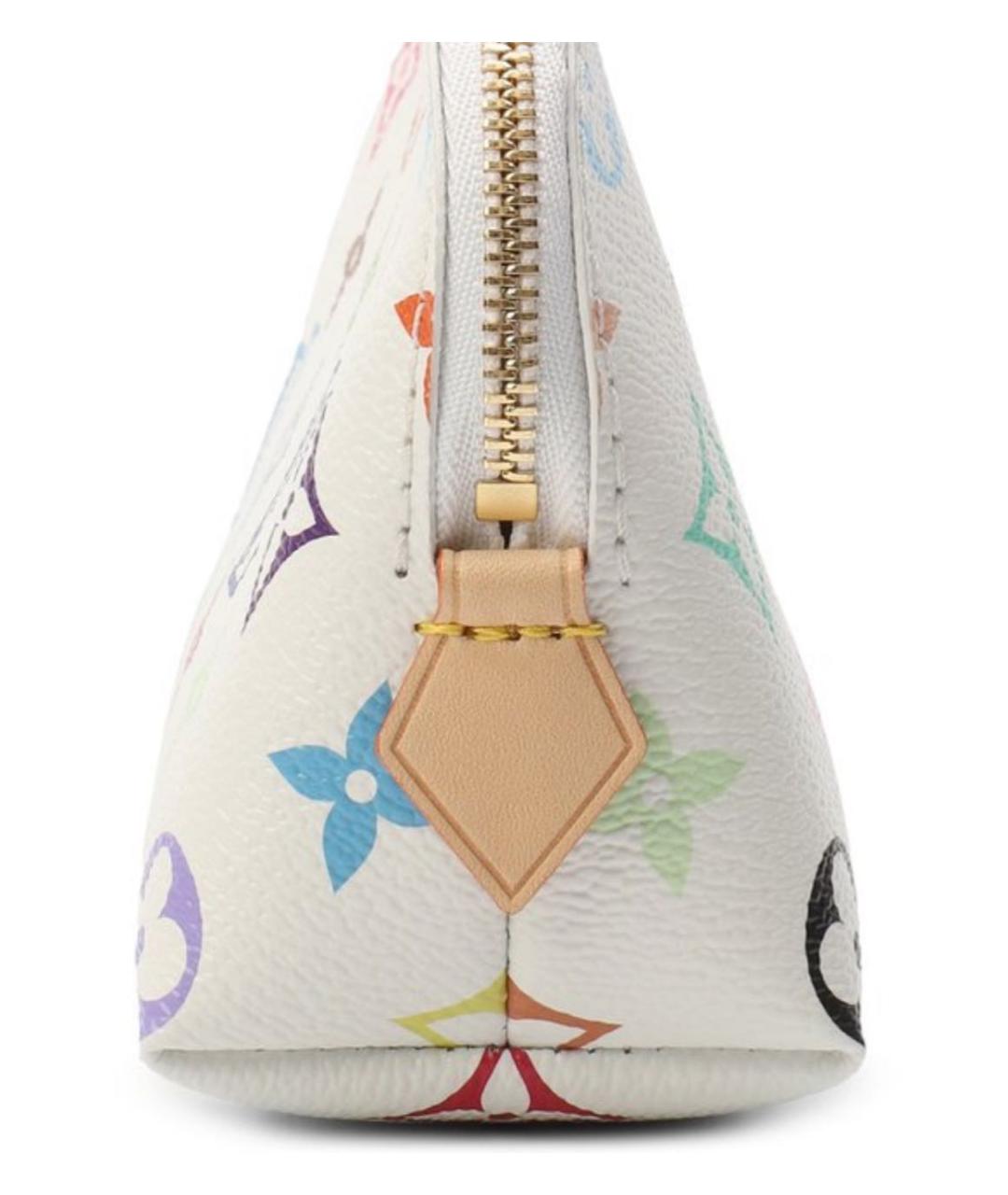 LOUIS VUITTON Белая кожаная косметичка, фото 6