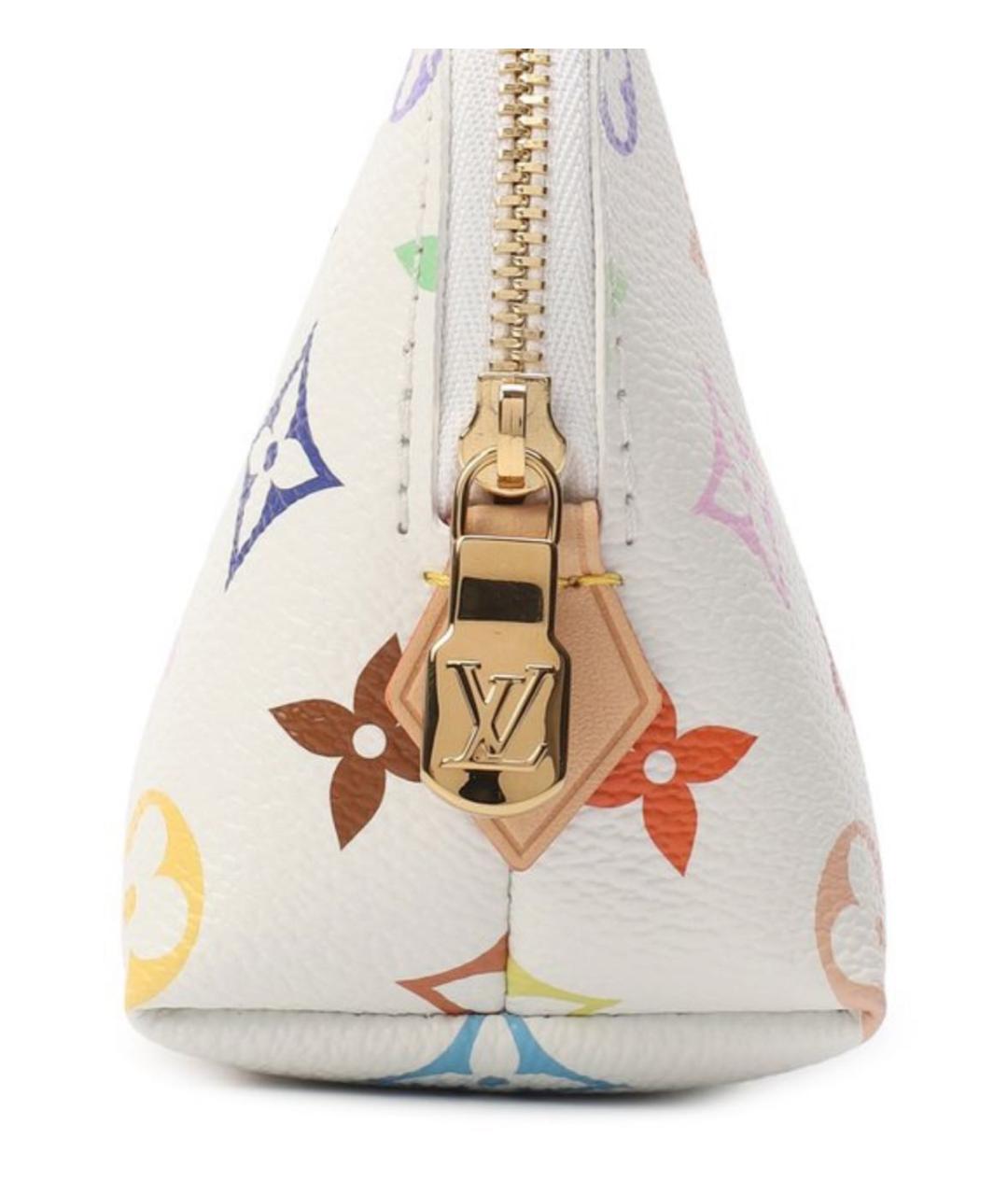 LOUIS VUITTON Белая кожаная косметичка, фото 5