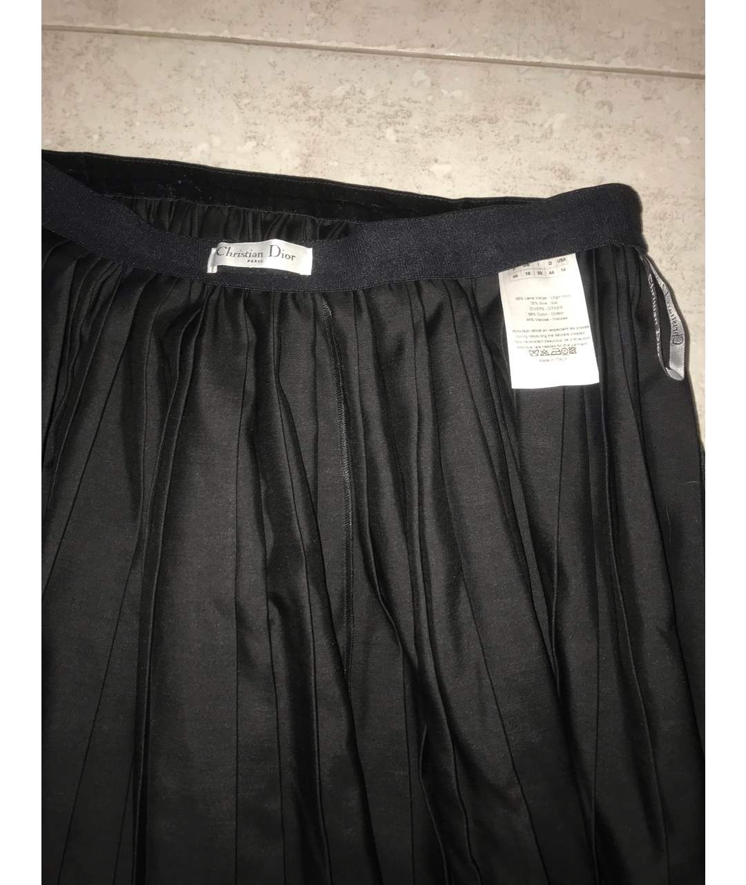 CHRISTIAN DIOR PRE-OWNED Черная шерстяная юбка мини, фото 3