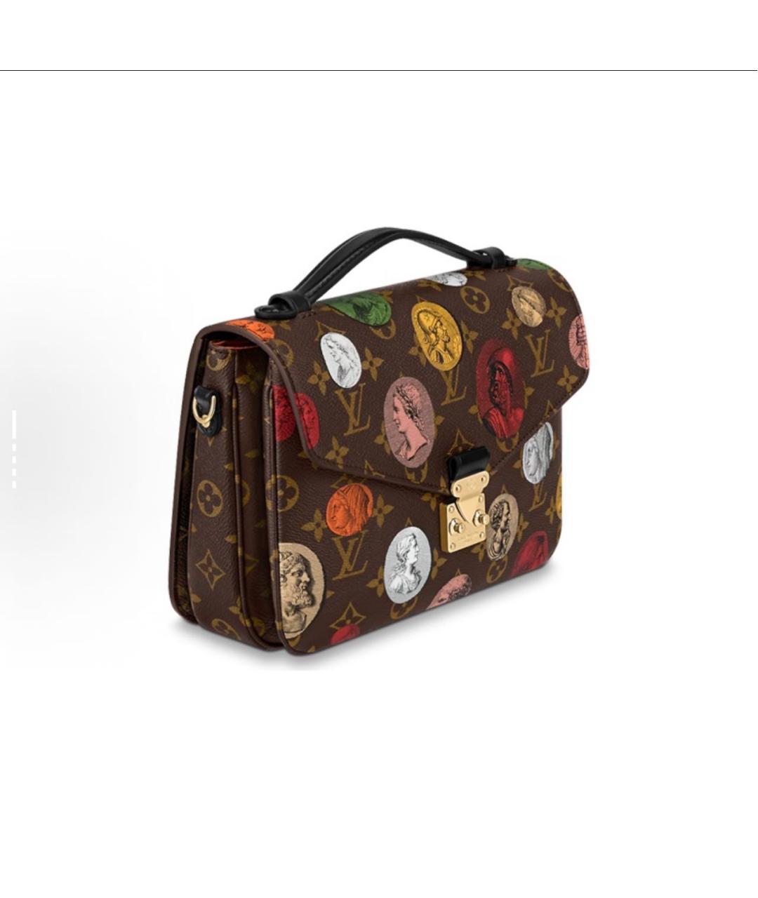 LOUIS VUITTON Коричневая кожаная сумка через плечо, фото 2