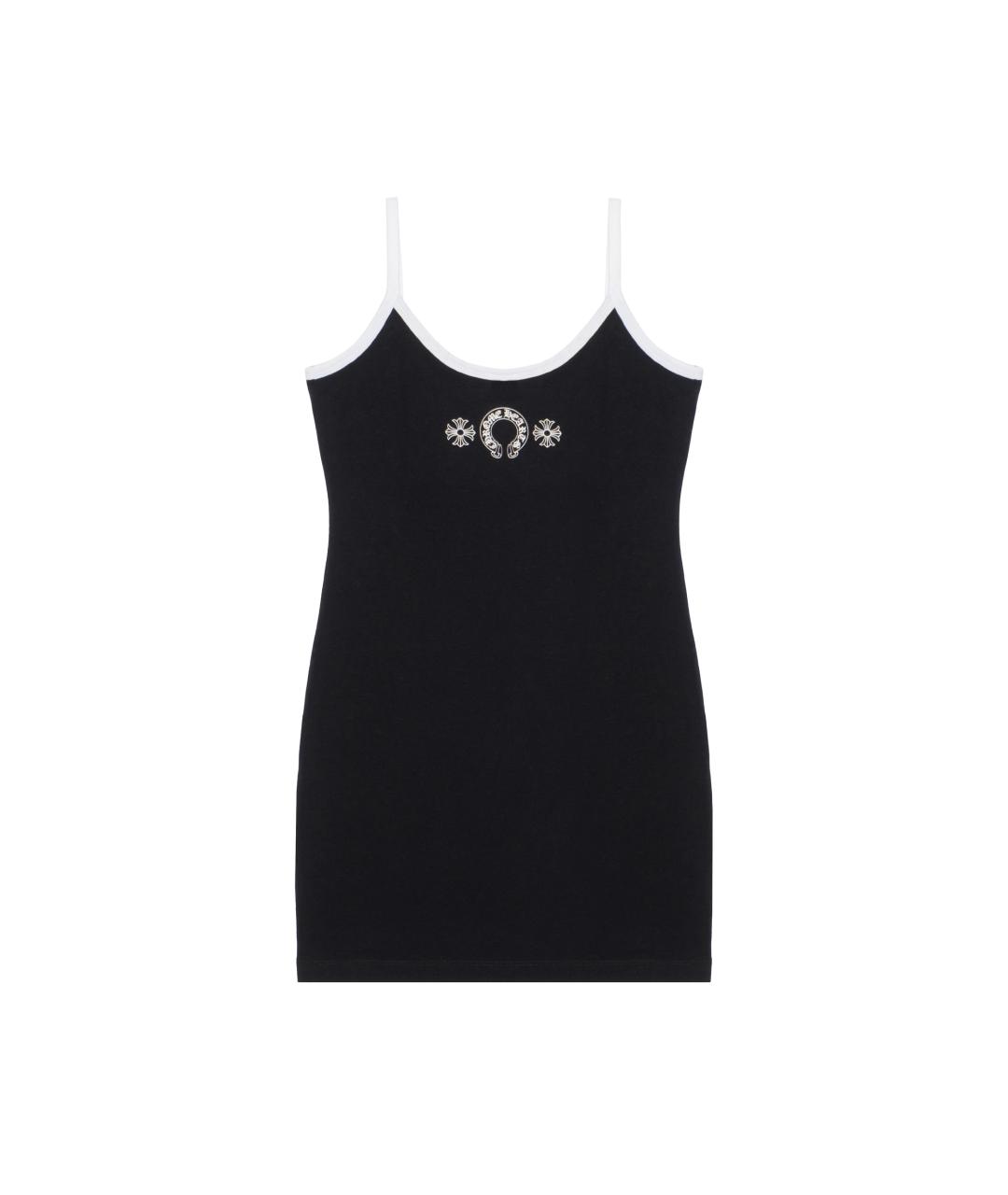 CHROME HEARTS Черное хлопковое вечернее платье, фото 1