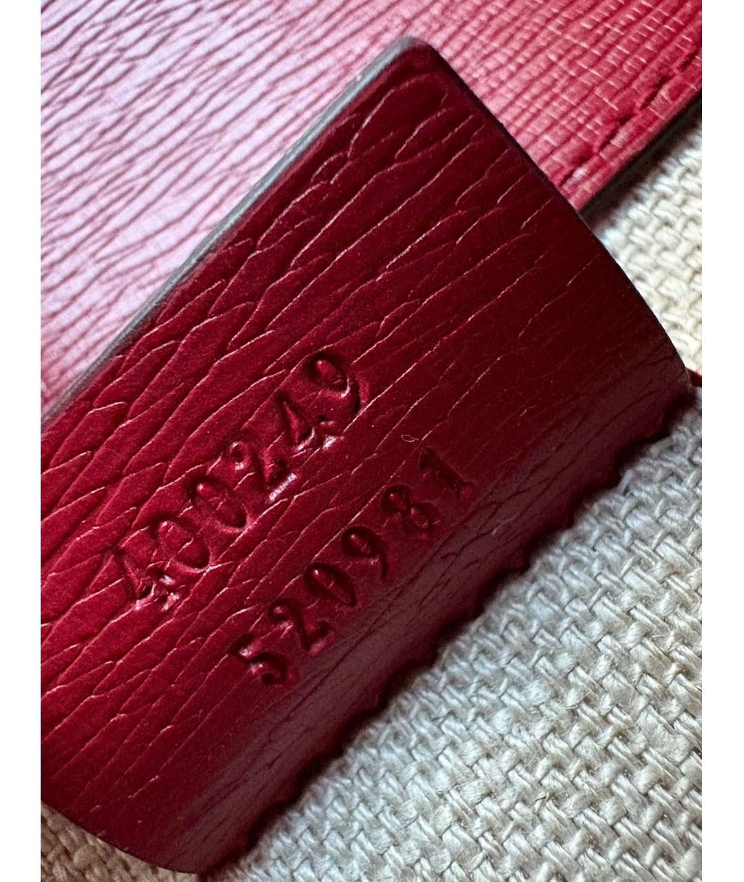 GUCCI Бордовая кожаная сумка через плечо, фото 8