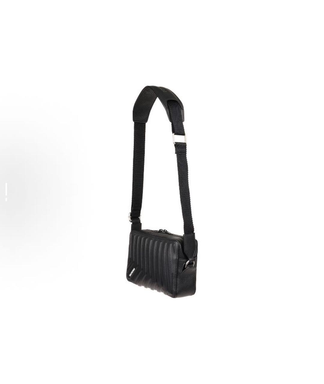 BALENCIAGA Черная кожаная сумка на плечо, фото 4
